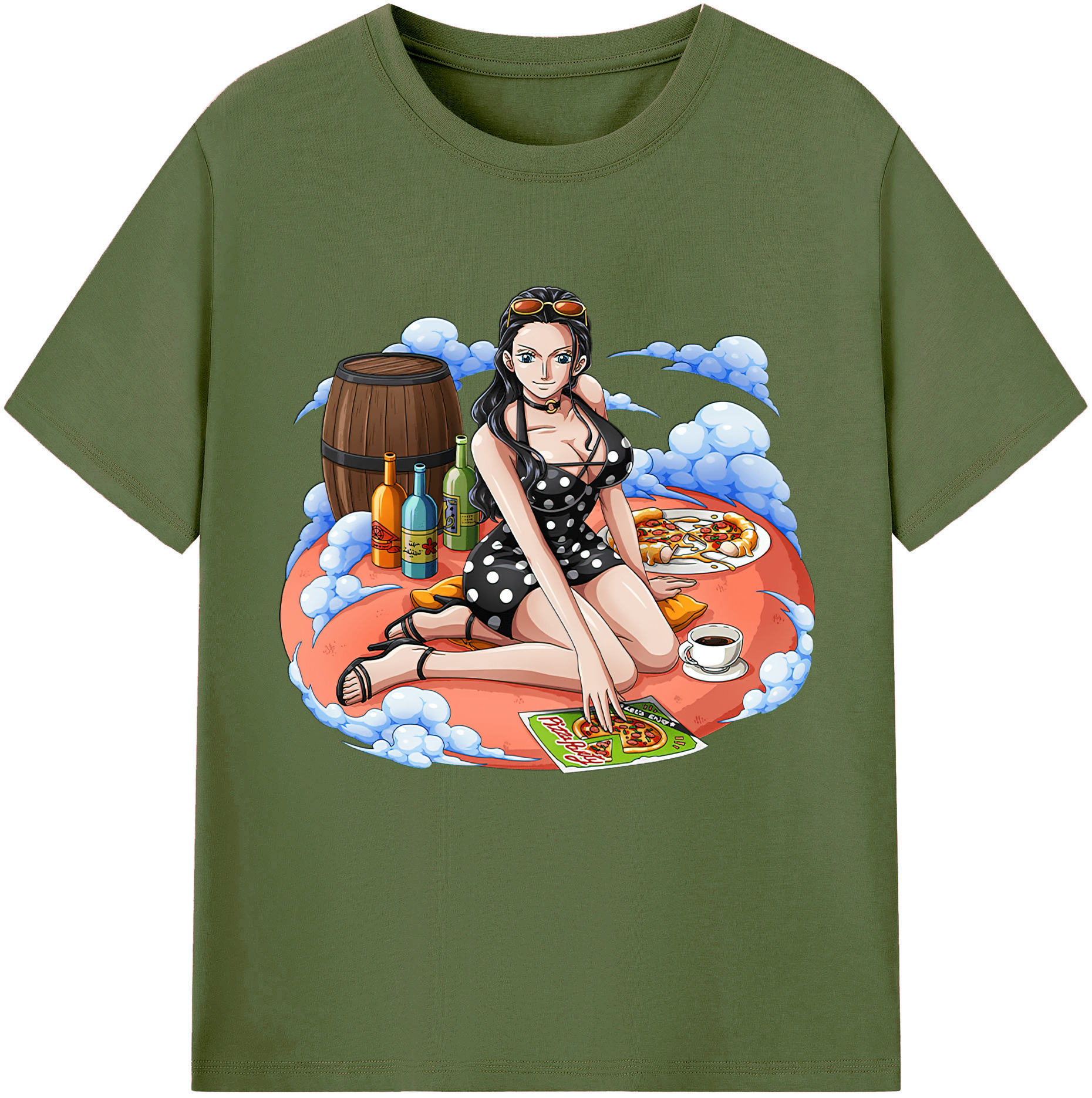 ワンピース ニコ・ロビン ONE PIECE Nico Robin 綿100％半袖Tシャツ（フロントプリント）